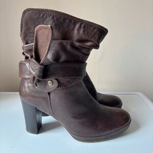 Next Dark Brown Heeled Boots